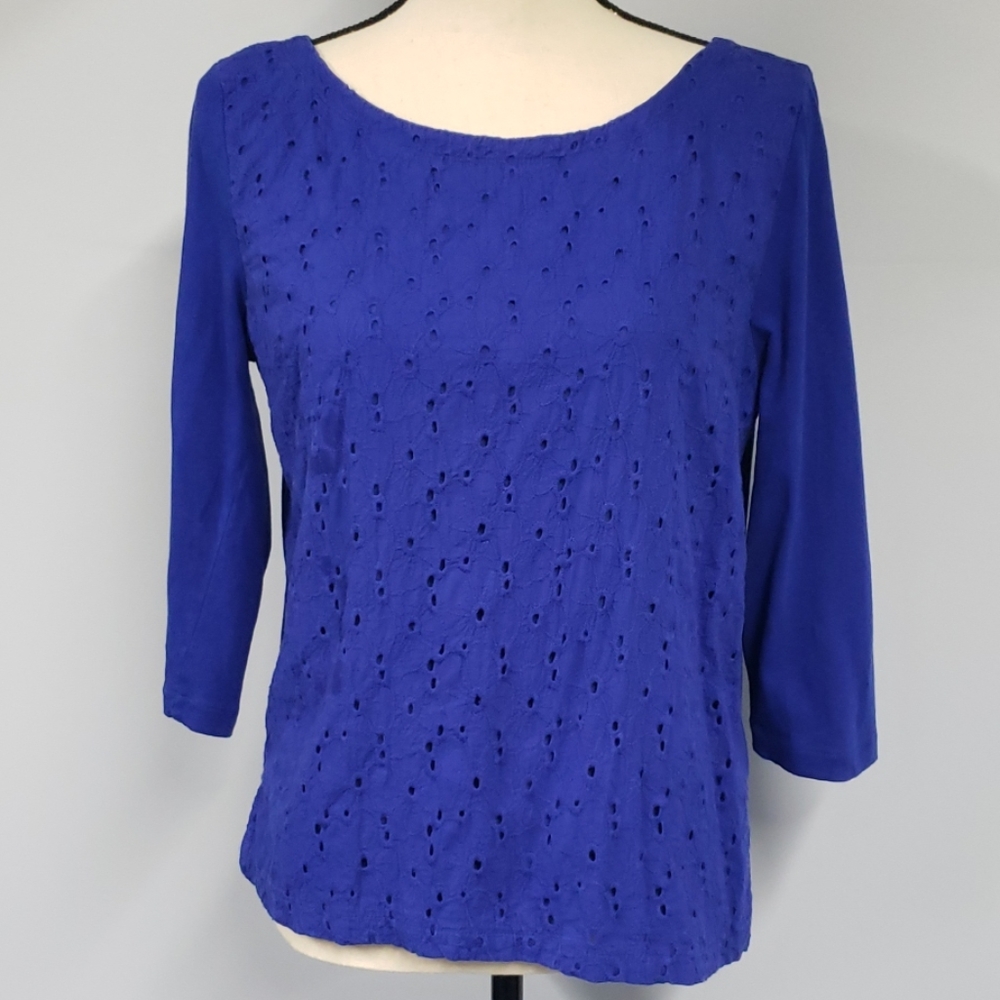 J Crew eyelet top